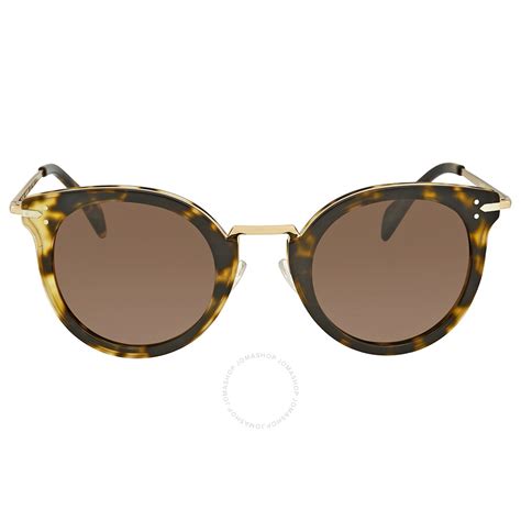 celine cl 41373 s lea|Celine Lea Brown Round Sunglasses CL41373S HDEEC 48.